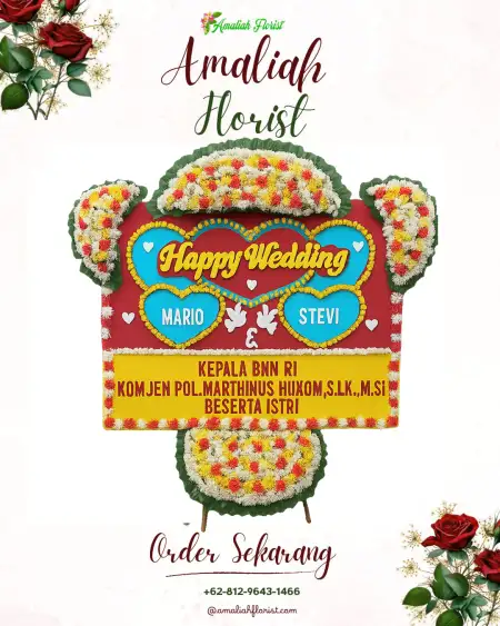 Papan Bunga Pernikahan Rungan